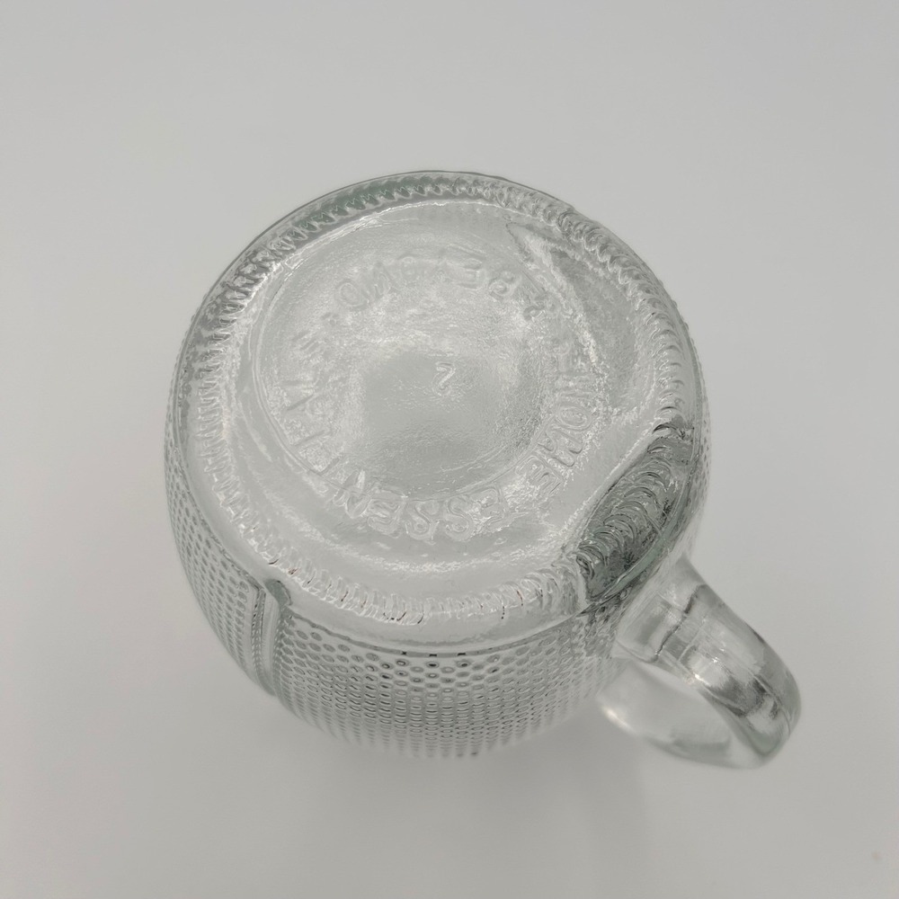 Home Essentials XL Football Beer Mug Clear Textured Glass Stein - Picture 4 of 8